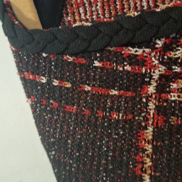 Ming Wang Red and Black Plaid Cardigan Jacket Size M - Picture 3 of 12